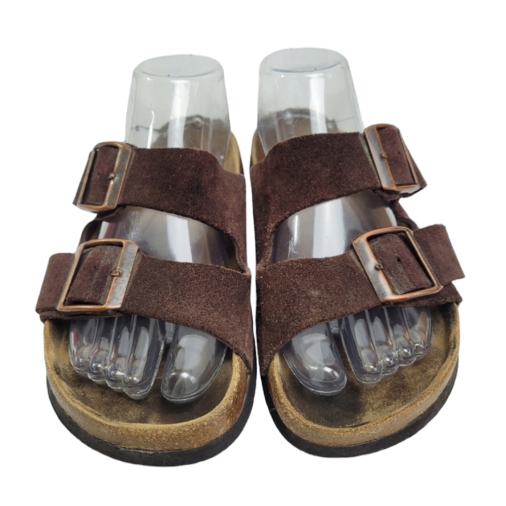 Birkenstock Birko Premium Arizona Dark Brown Suede Size 38
